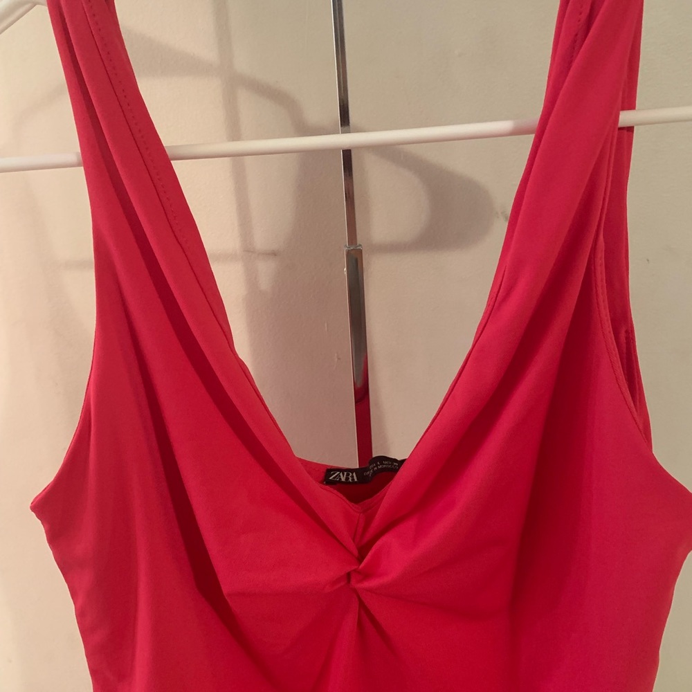 Zara Hot Pink Tank Top Size Large - Picture 2 of 4